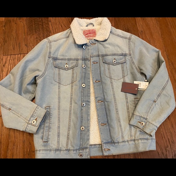 Brooklyn Cloth Light Denim Sherpa Lined 